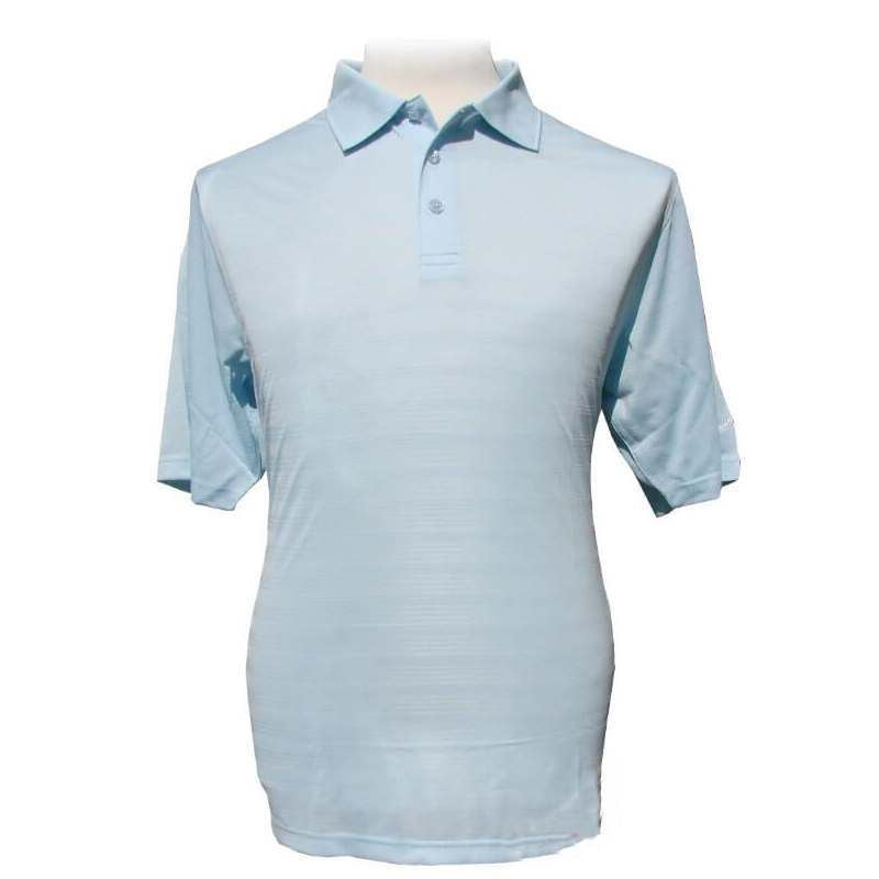 Woodworm Golf Pattern Polo Shirt Light Blue
