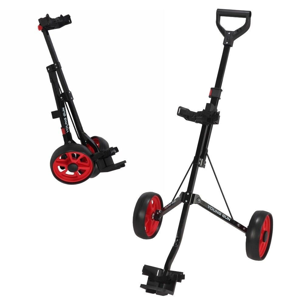 Young Gun Kids Adjustable Golf Trolley for Junior Golfers 3-14 Years