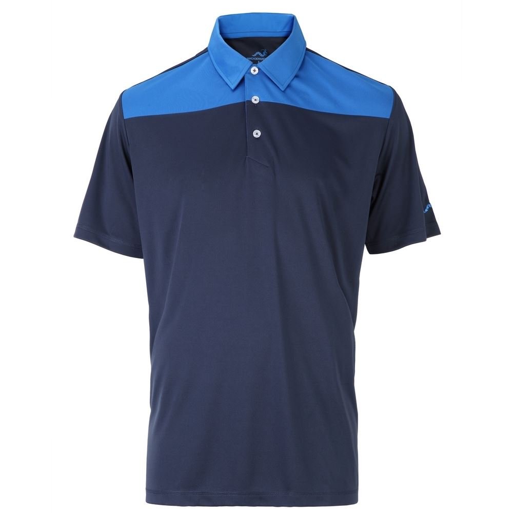 3 Pack Woodworm Golf Panel Polo Shirts, Mens