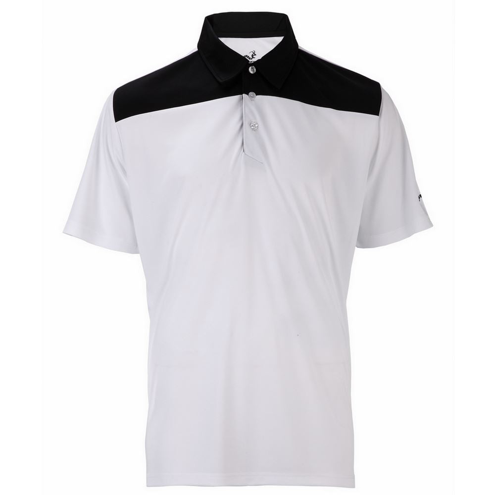 3 Pack Woodworm Golf Panel Polo Shirts, Mens