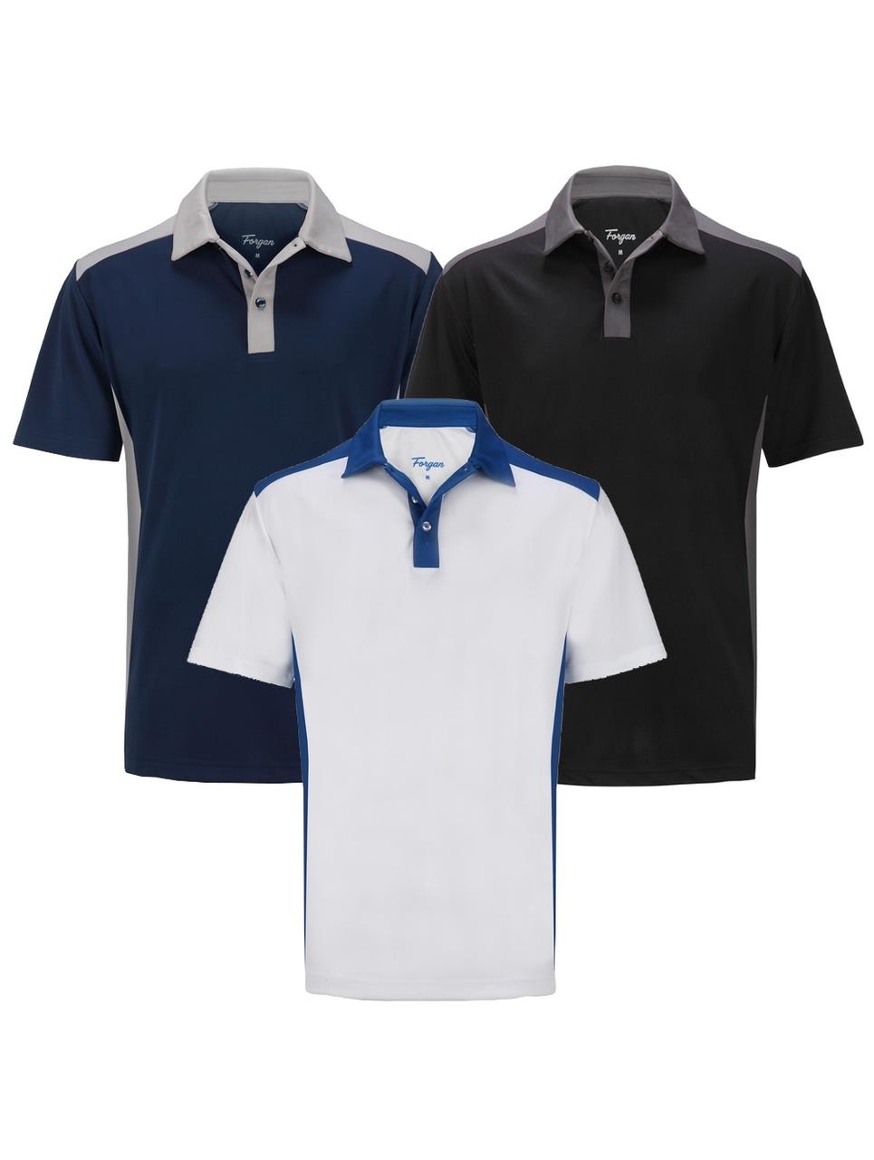 Forgan of St Andrews Select Premium Golf Polo Shirt 3 Pack - Mens