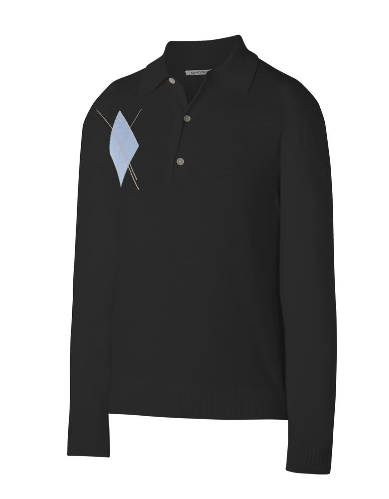 Ashworth Long Sleeve Merino Polo