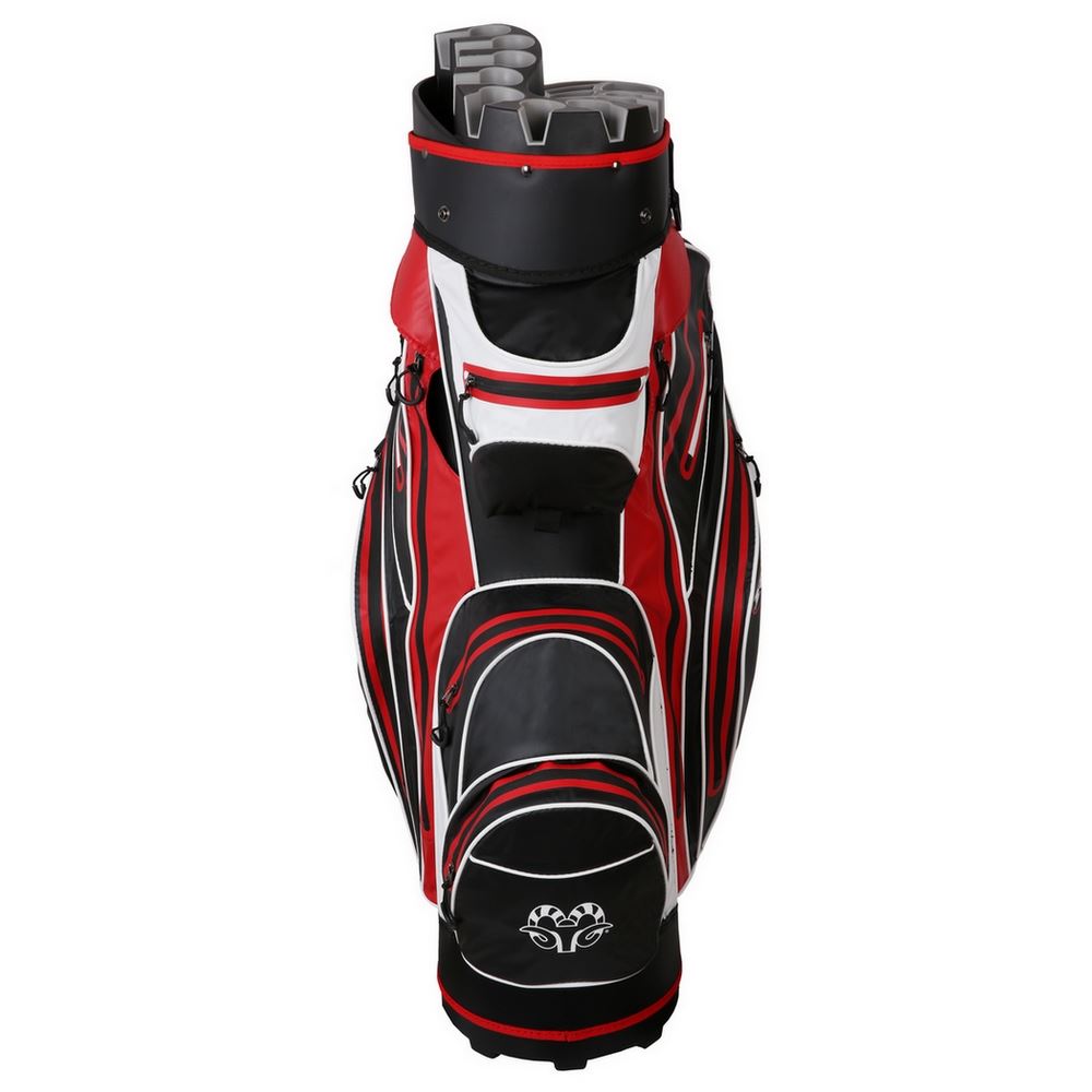 Ram Golf Premium Waterproof Trolley Bag with 14 Way Molded Organizer Divider Top