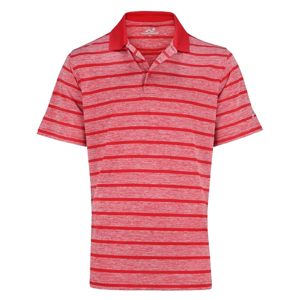 Woodworm Golf Clothes Heather Stripe Mens Polo Shirts 3 Pack