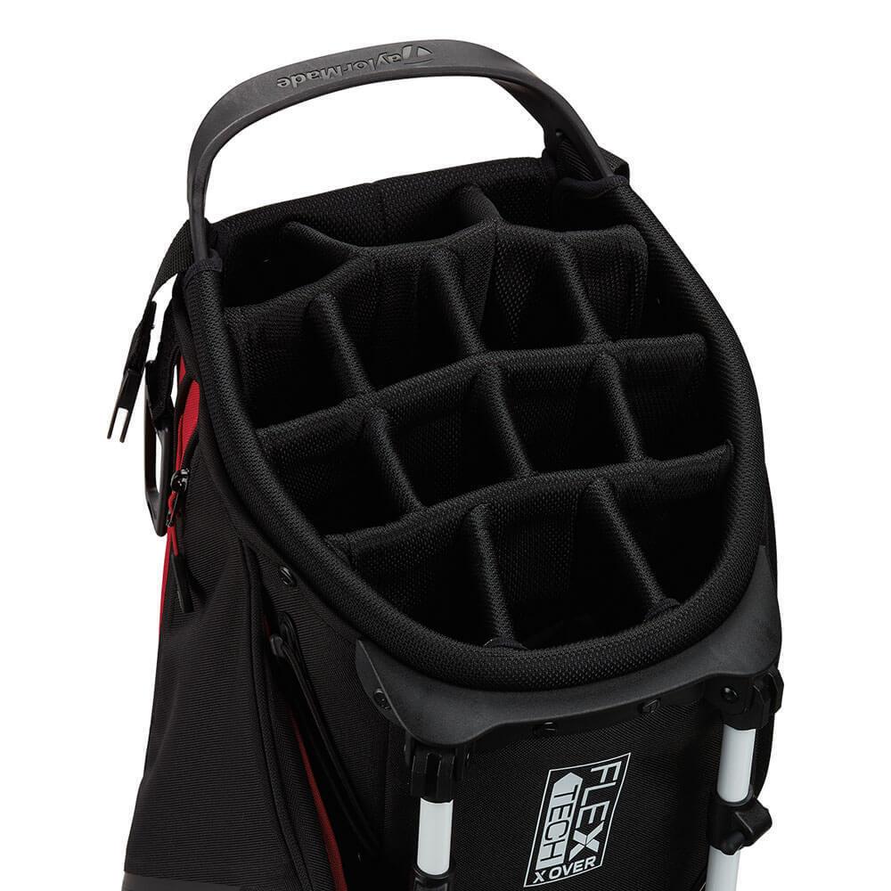 TaylorMade Golf Flextech Crossover 14 Way Stand Bag, Red/Black