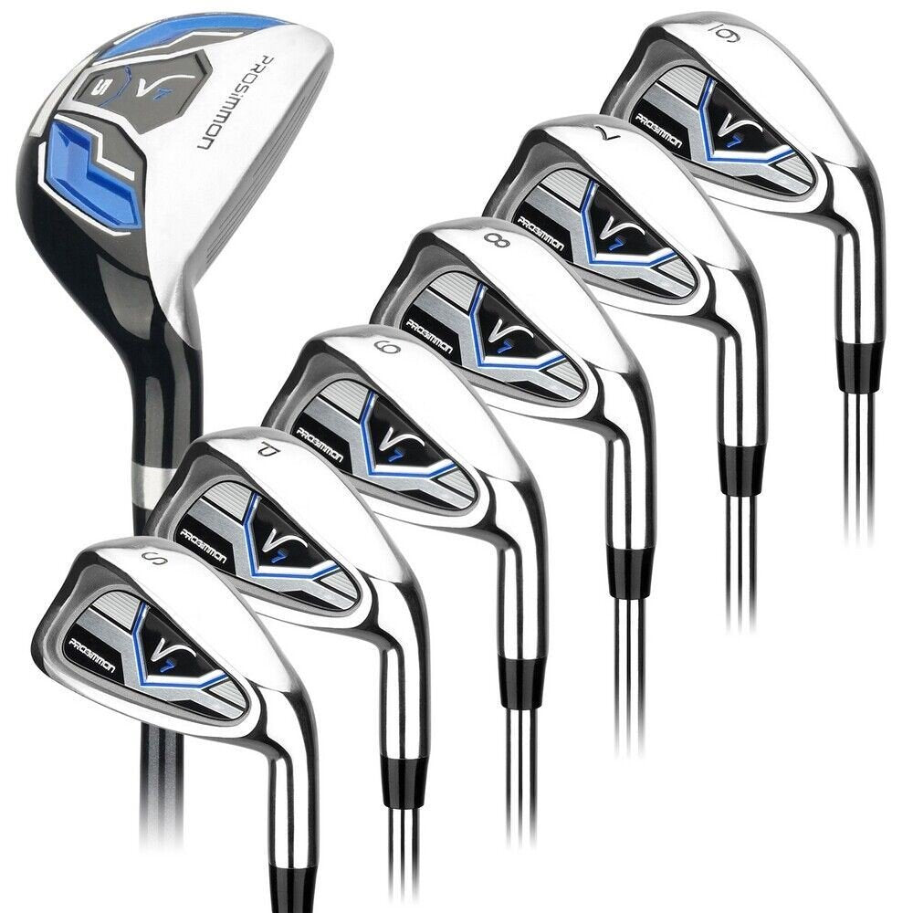 Prosimmon Golf V7 All Graphite Iron Set 6-SW + Hybrid, Mens Left Hand