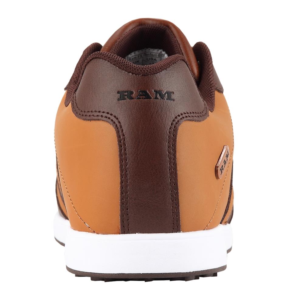 Ram Golf FX Comfort Mens Waterproof Golf Shoes - Brown