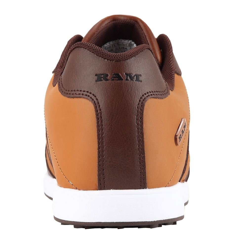 Ram Golf FX Comfort Mens Waterproof Golf Shoes - Brown