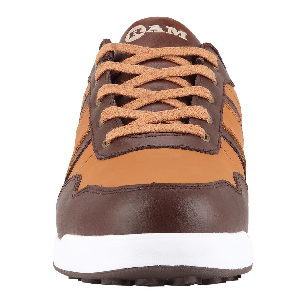 Ram Golf FX Comfort Mens Waterproof Golf Shoes - Brown