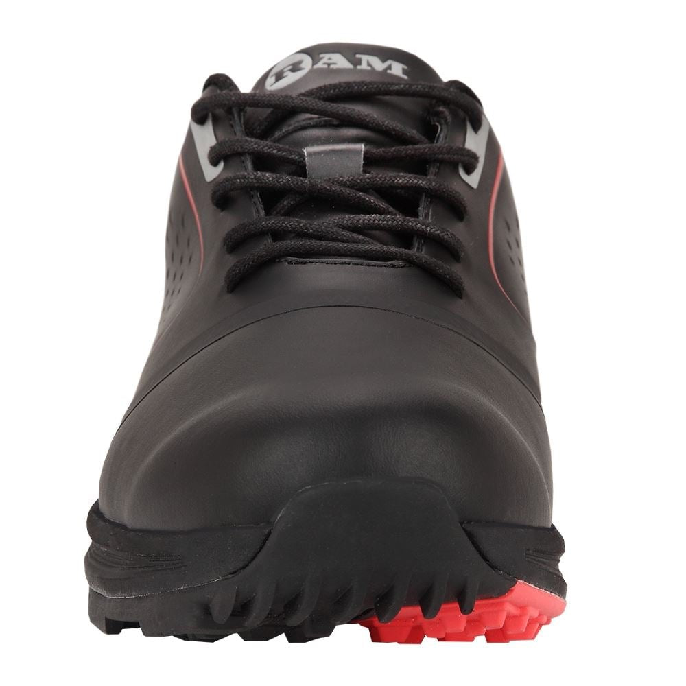 Ram Golf Player Waterproof Mens Golf Shoes - Black / Red