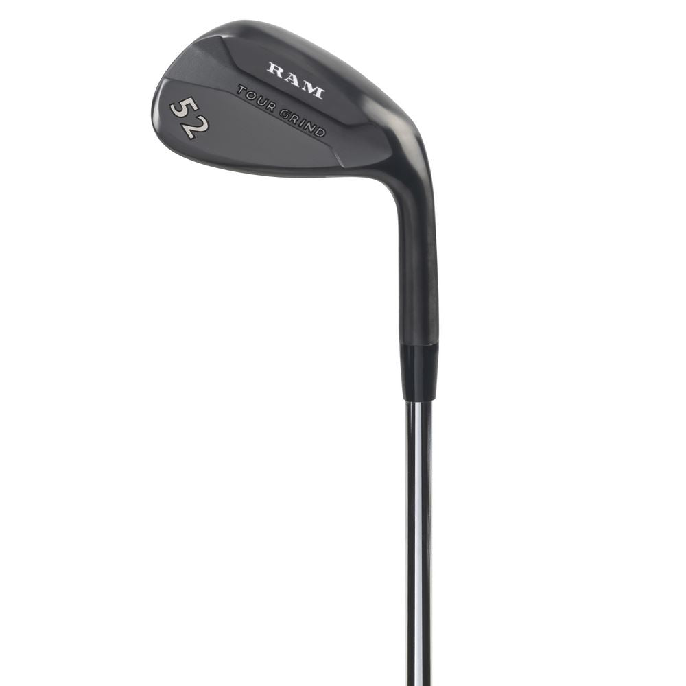 Ram Golf Tour Grind Milled Face Golf Wedge Set, Black, Mens Left Hand