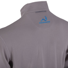 Woodworm Golf Mens 1/4 Zip Pullover Sweater Jumper, Grey/Sky Blue