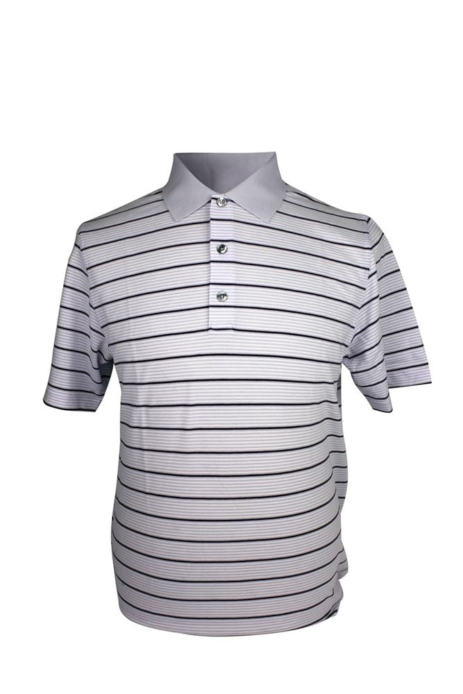 Ashworth Mens Fine Striped Polo Shirt
