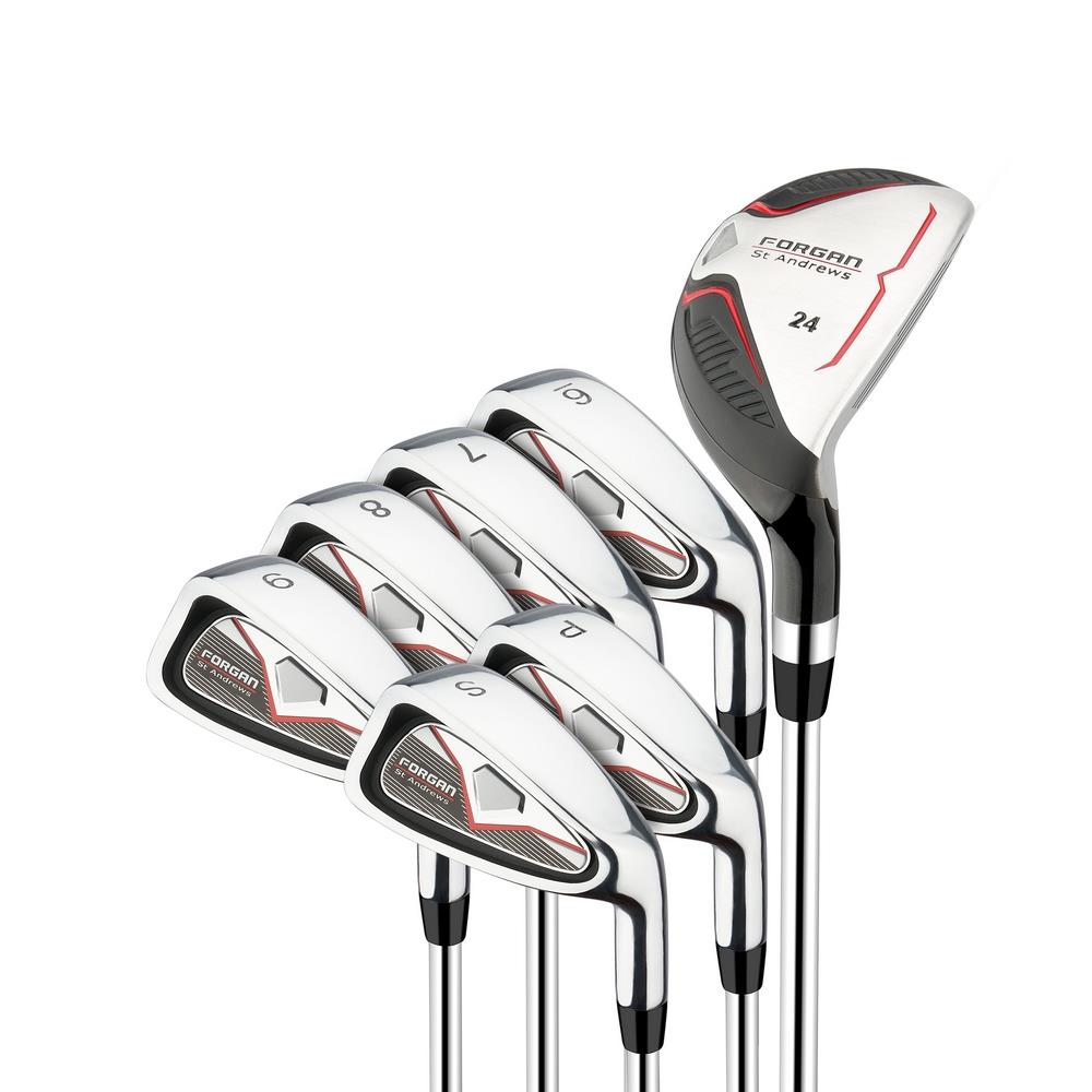 Forgan of St Andrews F100 Iron Set with Hybrid, Mens Right Hand, Steel Shafts
