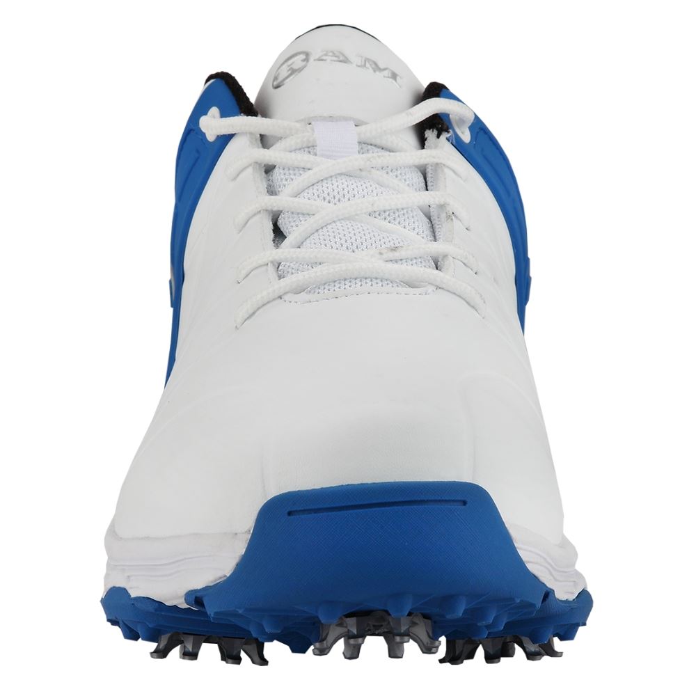Ram Golf FX Tour Mens Waterproof Golf Shoes, White/Blue
