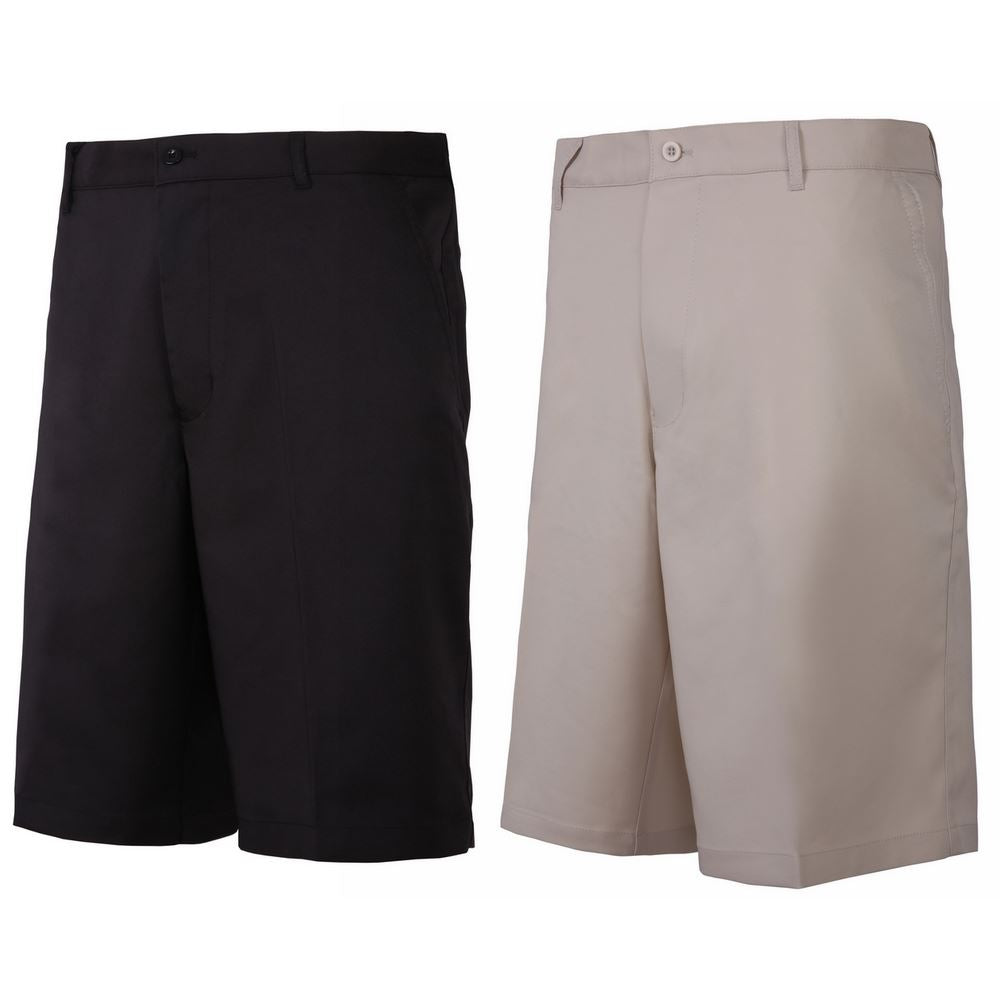 Woodworm Golf 2 Pack Mens Golf Shorts, 1 Black and 1 Beige