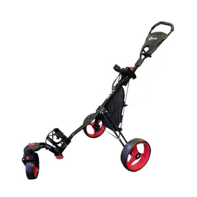 Ram Golf Push Pull 3-Wheel Golf Cart Trolley with 360° Rotating Front Wheel