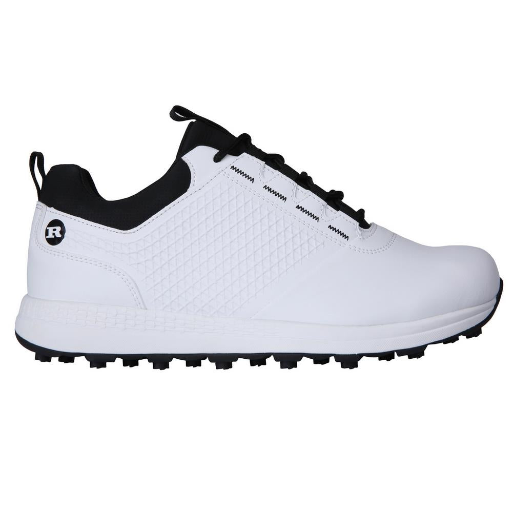 Ram Golf Accubar Mens Golf Shoes, White/Black