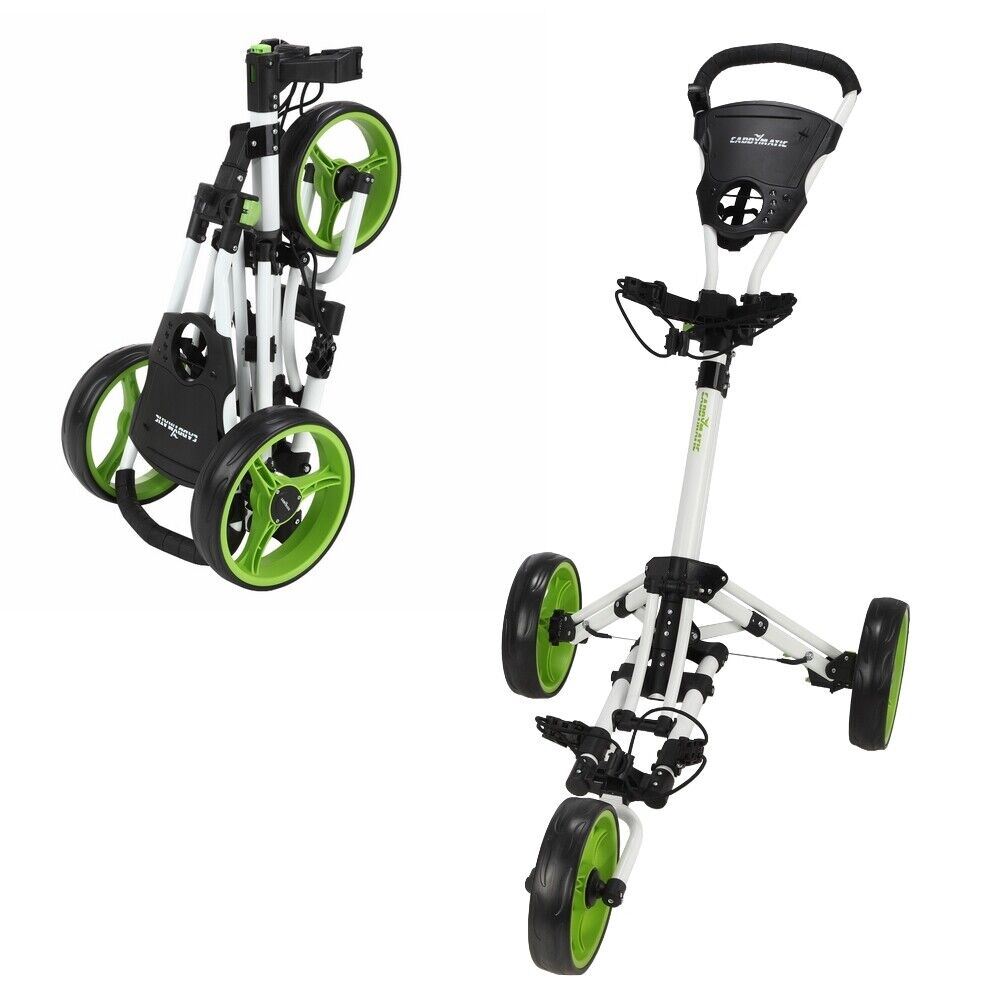 Caddymatic Golf X-Lite One-Click Folding Pull/Push Golf Trolley