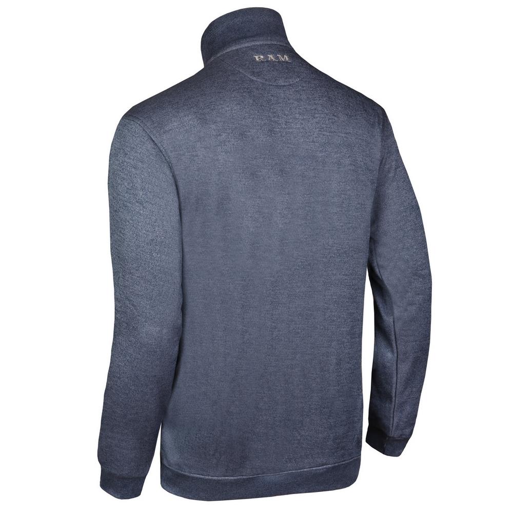 Ram Golf 1/4 Zip Pullover Sweater, Mens, Navy