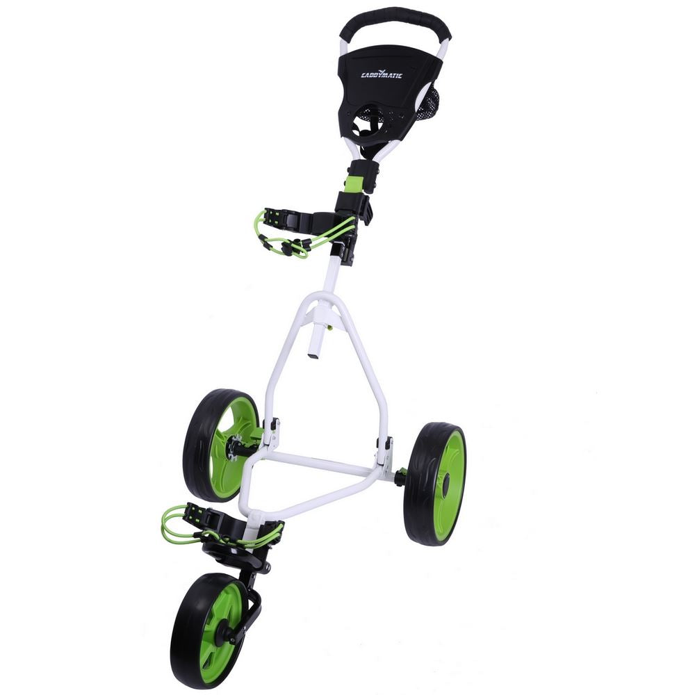 Caddymatic Junior Golf Trolley 3 Wheel Folding Trolley for Kids