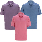 Woodworm Golf Solid Heather Mens Golf Polo Shirts 3 Pack