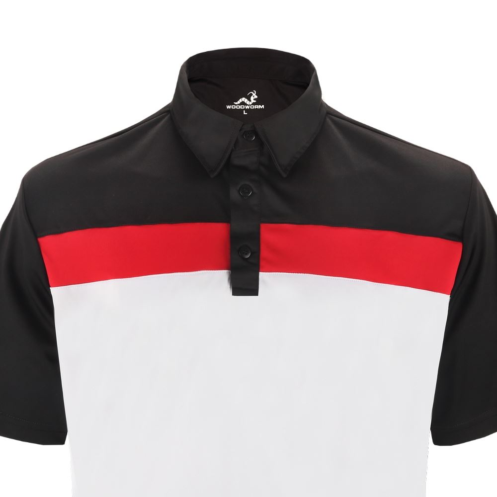 Woodworm Golf Shirts - 3 Pack - Tour Panel Polos - Mens