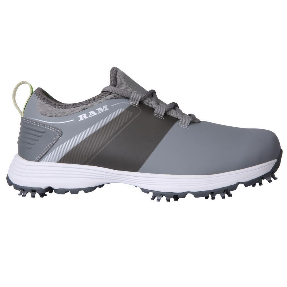 Ram Golf XT1 Mens Waterproof Golf Shoes, Spiked, Grey