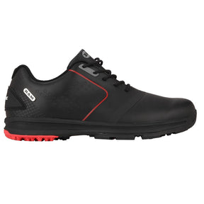 Ram Golf Player Waterproof Mens Golf Shoes - Black / Red