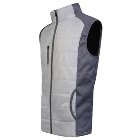 Woodworm Full Zip Padded Mens Gilet Golf Vest Grey