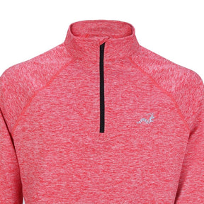Woodworm Golf ¼ Zip Heather Pullover Sweater Red
