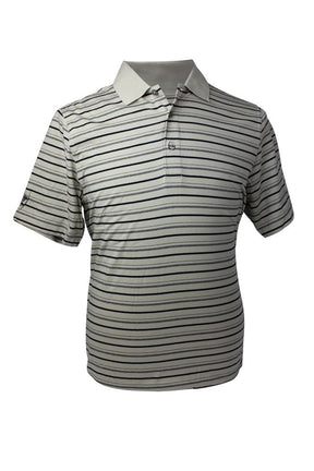 Ashworth Mens Thin Stripes 3 Tone Polo Shirt