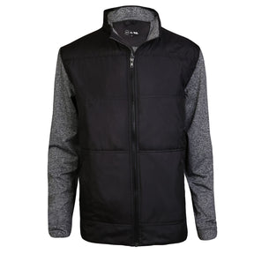 Ram Golf Full Zip Padded Sweater, Black/Grey