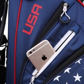 Prosimmon Golf DRK 7" Lightweight Golf Stand Bag with Dual Straps - USA Flag