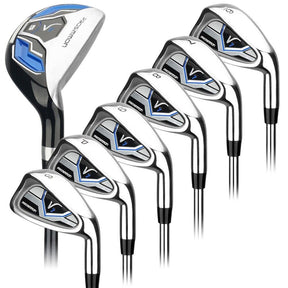 Prosimmon Golf V7 Iron Set (Steel Shafts) + Hybrid (Graphite), Mens Right Hand