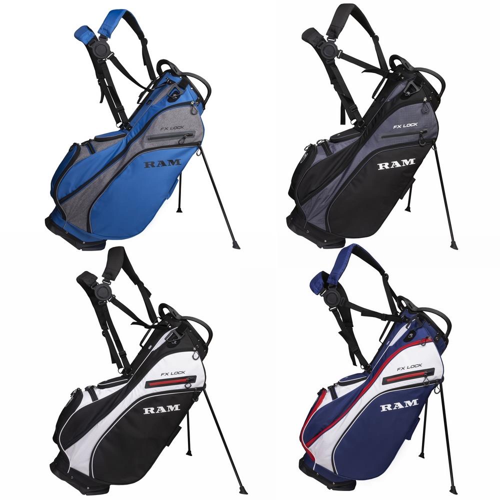 Ram Golf FX-LOCK Stand Bag with 14-Way Silent Lock-In Divider Top