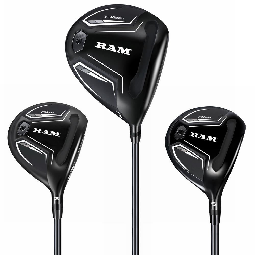 Ram Golf FX1000 Driver and Wood Set, Men's Right Hand, Headcover Included