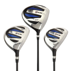 Ram Golf EZ3 Mens Graphite Wood Set Driver 3 & 5 Wood Headcovers Included