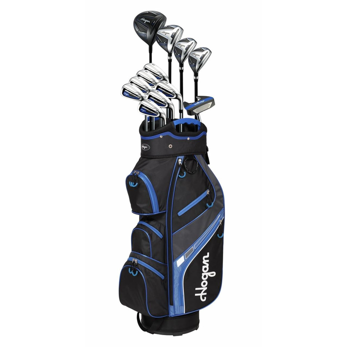 Hogan Golf FW-817 Men Right Golf Clubs Set With Trolley Bag, Regular Flex