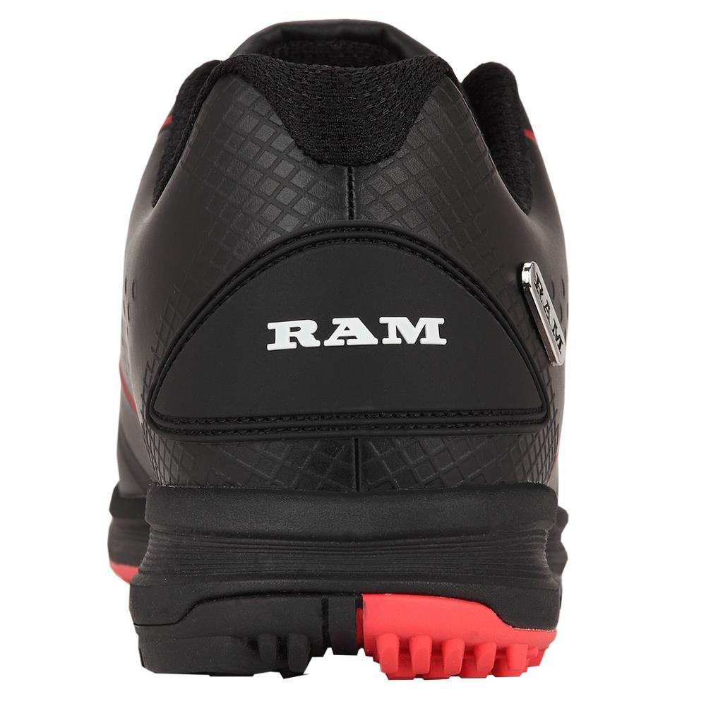 Ram Golf Player Waterproof Mens Golf Shoes - Black / Red