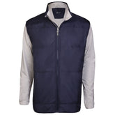Ram Golf Full Zip Padded Sweater, Grey/Blue