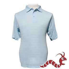 Woodworm Golf Pattern Polo Shirt Light Blue
