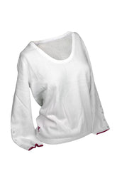 Ashworth Ladies Round Neck Sweater Buttoned Sleeves