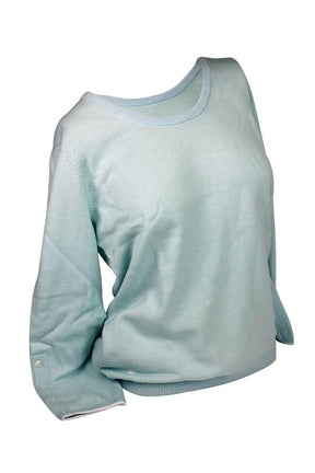 Ashworth Ladies Round Neck Sweater Buttoned Sleeves