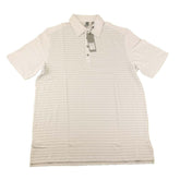 Ashworth Mens Striped Polo Shirt With Plain Sleeve