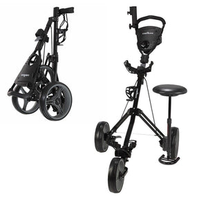 Caddymatic Golf X-TREME 3 Wheel Push/Pull Golf Trolley with Seat