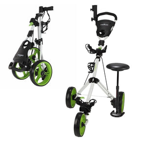 Caddymatic Golf X-TREME 3 Wheel Push/Pull Golf Trolley with Seat