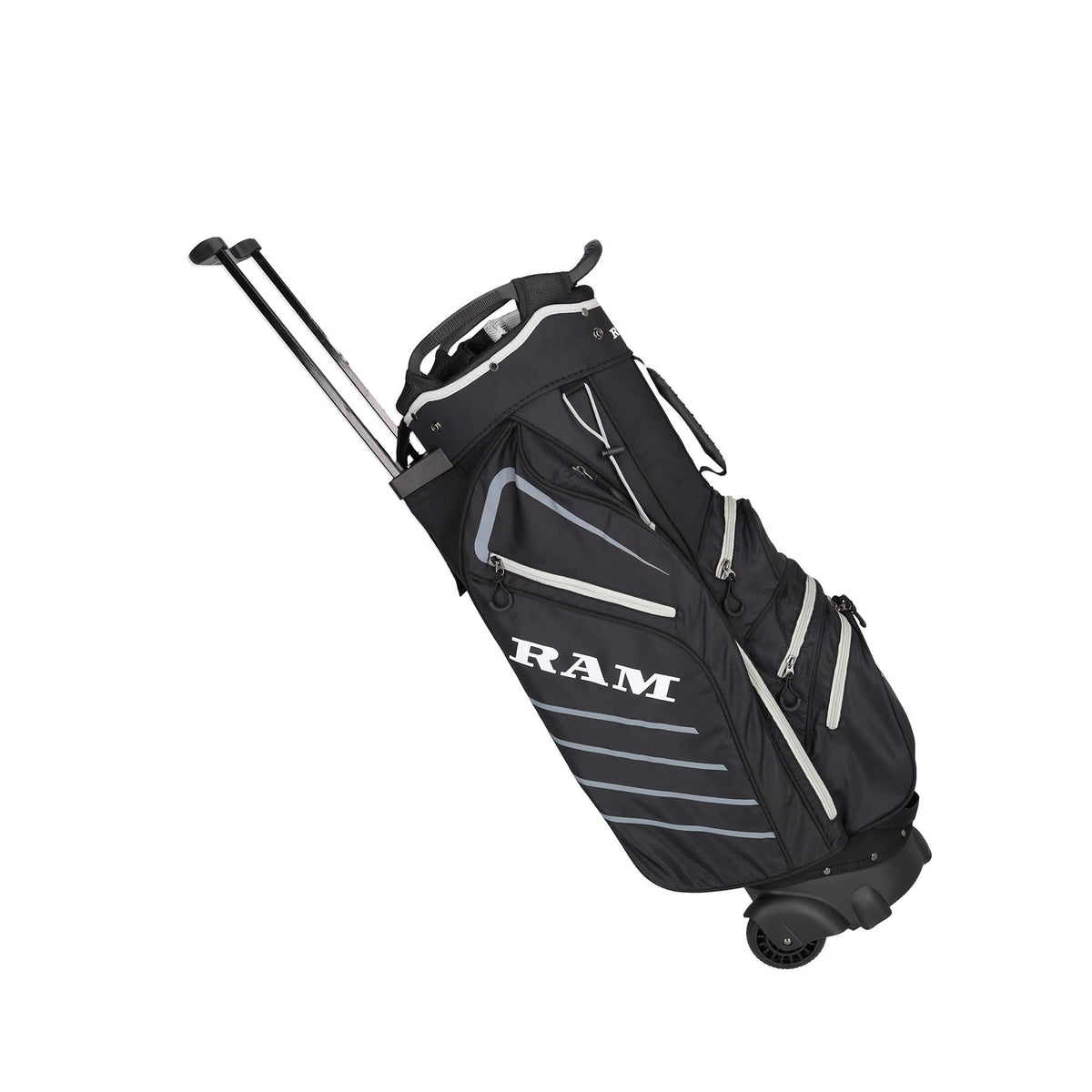 Ram Golf Trolley Bag with Built In Wheels / Handle, 14 Way Divider