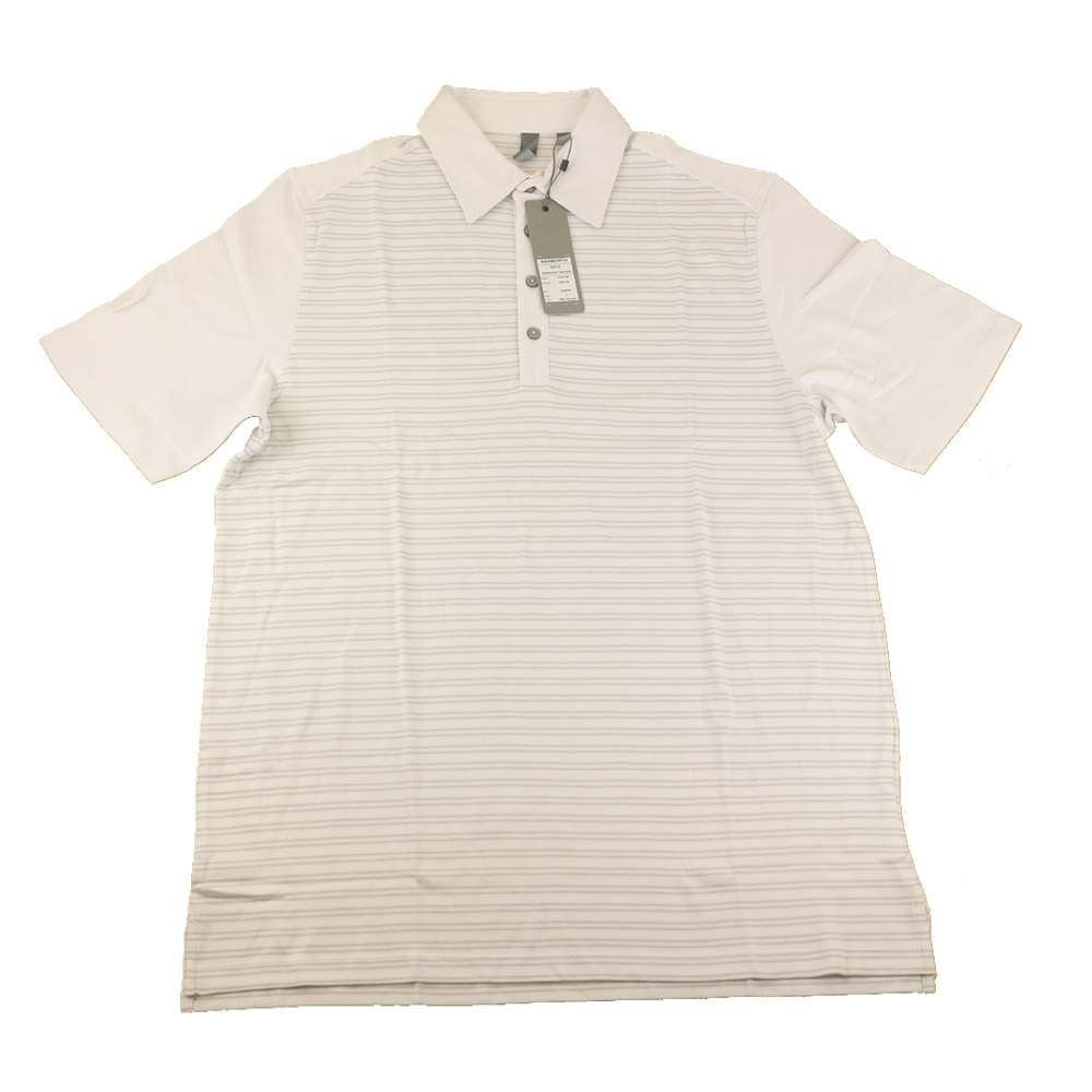 Ashworth Mens Striped Polo Shirt With Plain Sleeve