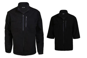 Ram Golf 2-in-1 Waterproof Rain Jacket with Zip Off Sleeves, Black